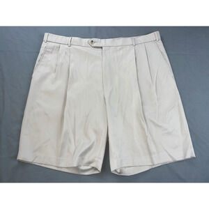 Ballin Comfort "EZE" Washable Double Pleat Microfiber Chino Shorts. 40, EUC!!